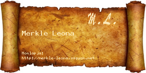 Merkle Leona névjegykártya
